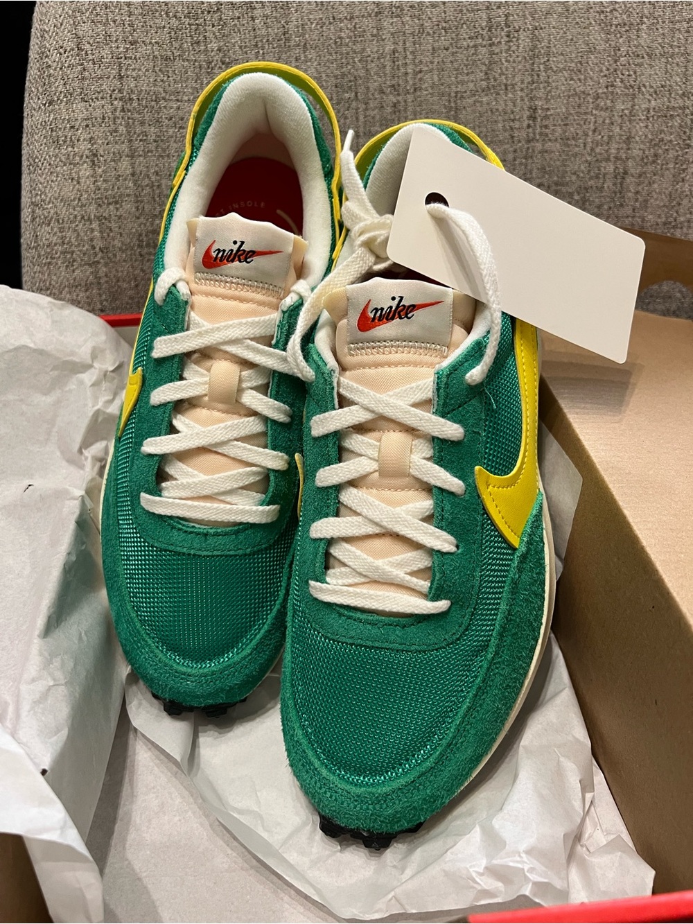 Nike Green & Yellow Waffles Low-Top